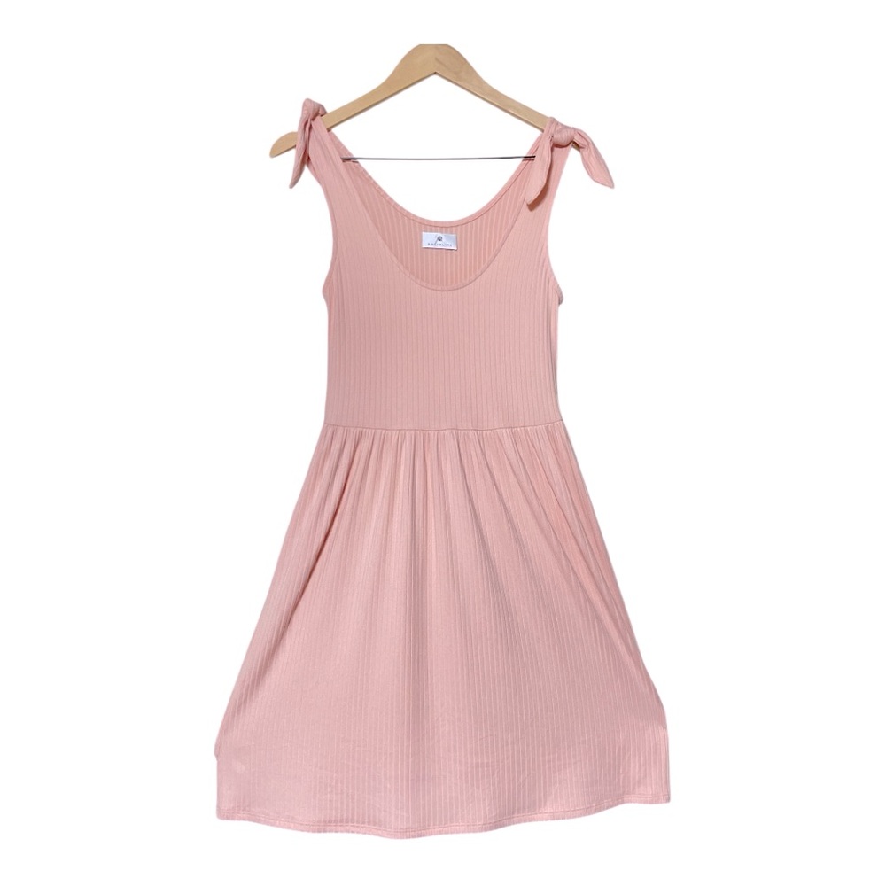 SOCIALITE Ribbed Mini Dress Light Pink S